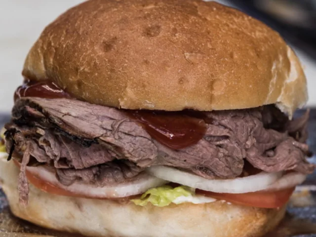 Pit beef sandwich